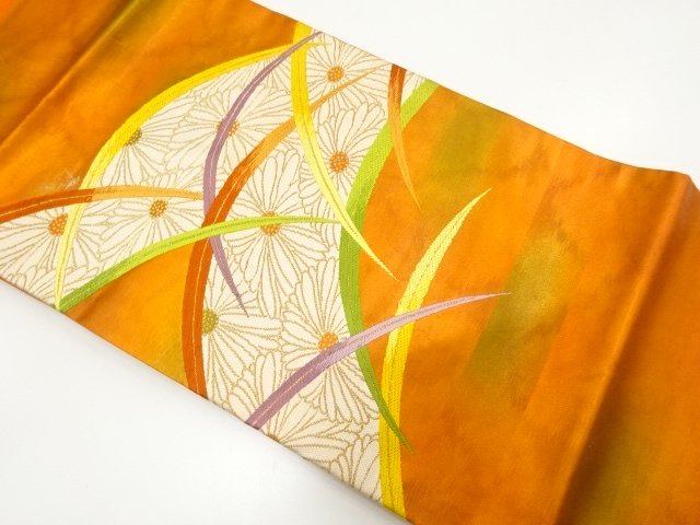 JAPANESE NAGOYA OBI / WOVEN KIKU